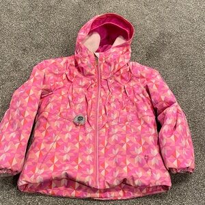 Obermeyer Girls Pink Jacket I-Grow Ski Winter Jacket Size 6